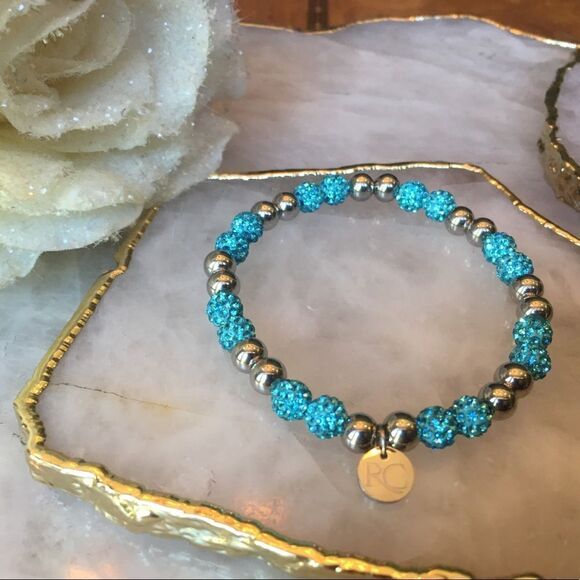 Bright Hot Baby Blue Rustic Cuff! - Picture 7 of 11